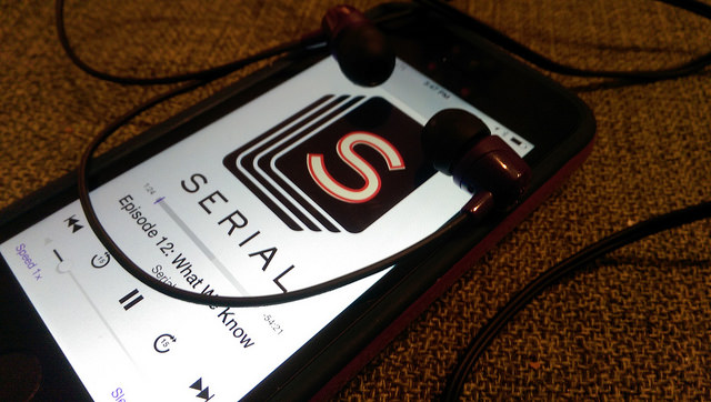 Ipod playing podcast Serial.