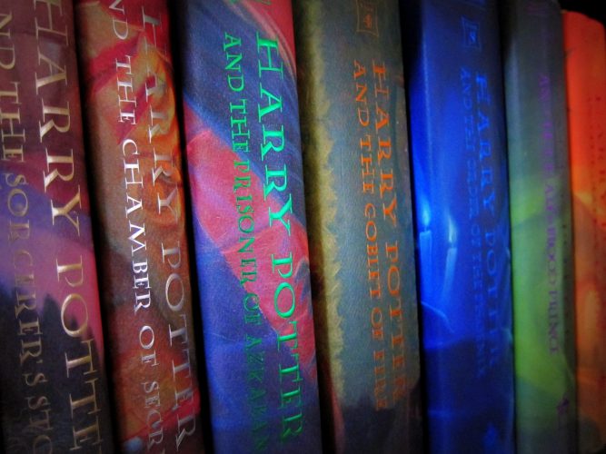 Harry Potter book spines