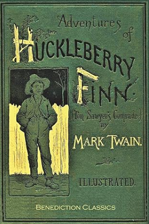 Book cover image of first edition of The Adventures of Huckleberry Finn