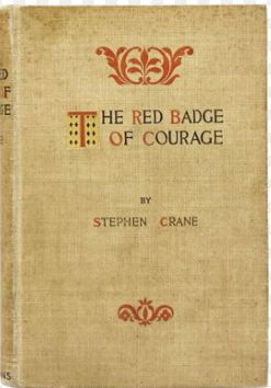 Image of book cover of first edition of The Red Badge of Courage