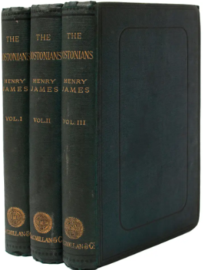 Photo of the 3 volume book set (first edition) of The Bostonians