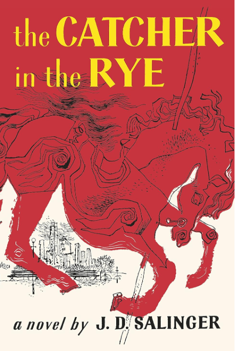 Early edition book cover of The Catcher in the Rye