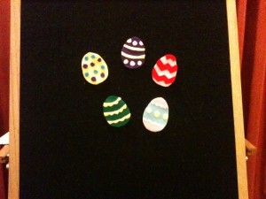 Five Little Easter Eggs felt board