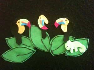three talking toucans
