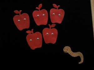 five red apples