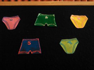 five pairs of underwear