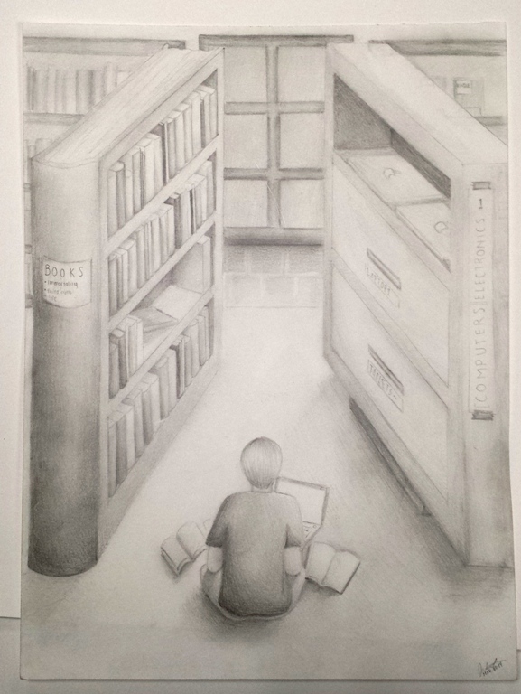 "Mixed Technology" by Julia See (Age 15) 2014 pencil 