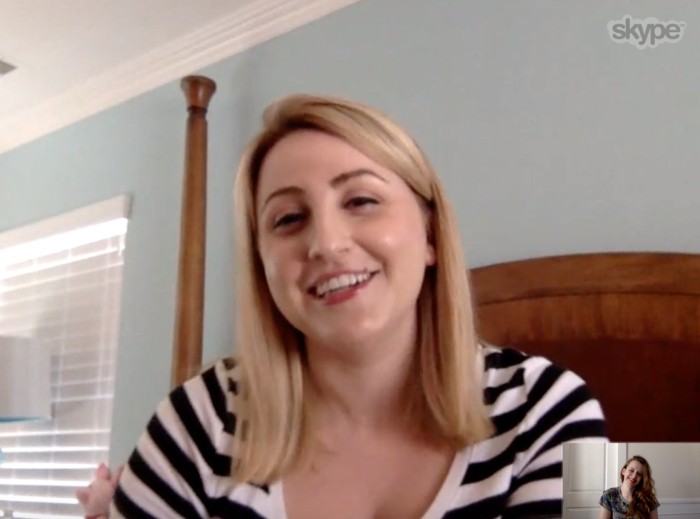 Hadley is interview Shannon via Skype