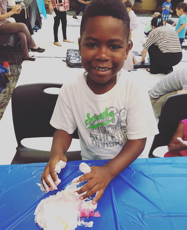 Marbled Paper with Shaving Cream & Liquid Watercolors Art & Play